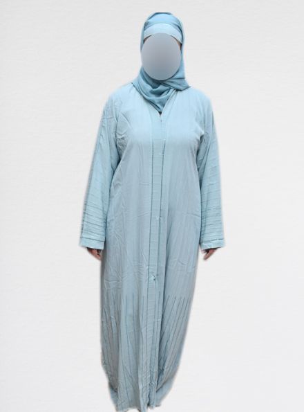 Women Printed Front Open Abaya Burqa