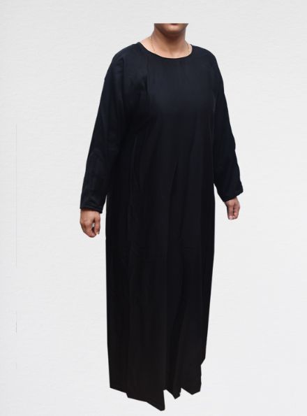 Black Plain Abaya With Hijab