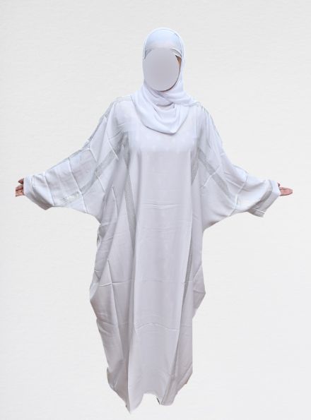 White embellished abaya/ burqa