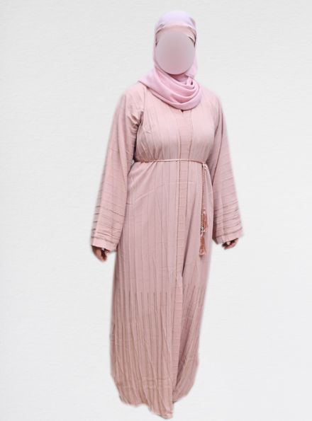 Women Pink Solid Abaya Burqas